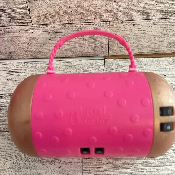 ~LOL Surprise ~~Empty Hot Pink Gold Case Bullet Shape purse 6.5 inch - Picture 2 of 4
